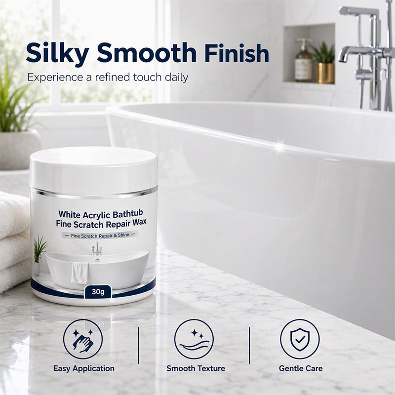 🛁 Bathtub Scratch Repair Wax – White Acrylic Surface Touch-Up Kit