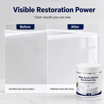 🛁 Bathtub Scratch Repair Wax – White Acrylic Surface Touch-Up Kit