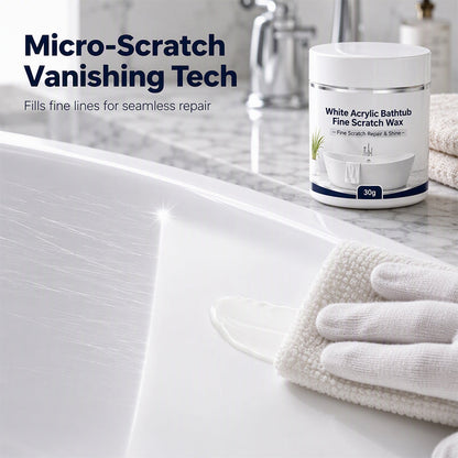🛁 Bathtub Scratch Repair Wax – White Acrylic Surface Touch-Up Kit