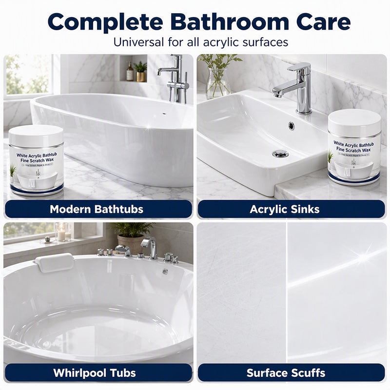 🛁 Bathtub Scratch Repair Wax – White Acrylic Surface Touch-Up Kit