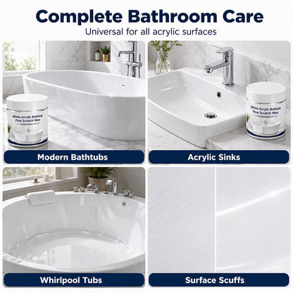 🛁 Bathtub Scratch Repair Wax – White Acrylic Surface Touch-Up Kit