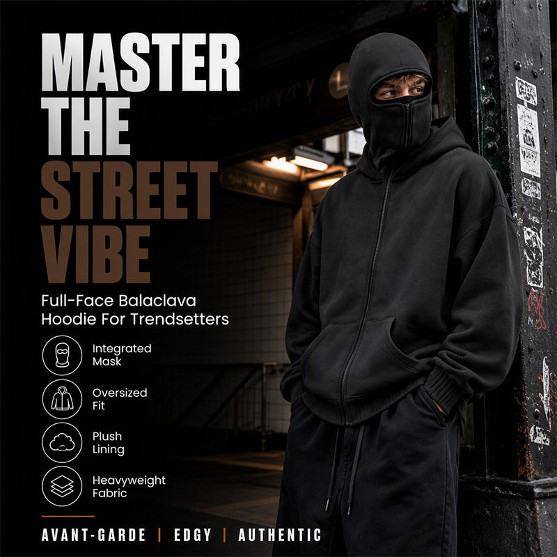 Unisex's Zip-Up Double-Hooded Sweatshirt