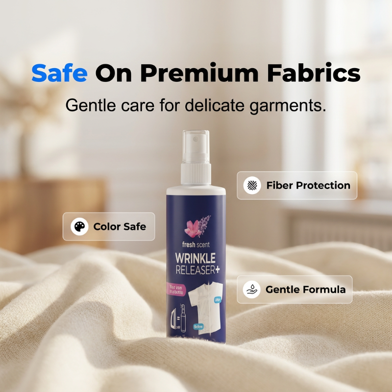 👔 Instant Wrinkle Releaser Spray - Travel Size No Iron Fabric Refresher 100ml ✈️