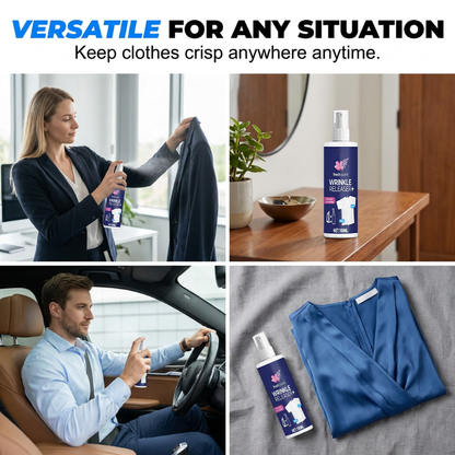 👔 Instant Wrinkle Releaser Spray - Travel Size No Iron Fabric Refresher 100ml ✈️