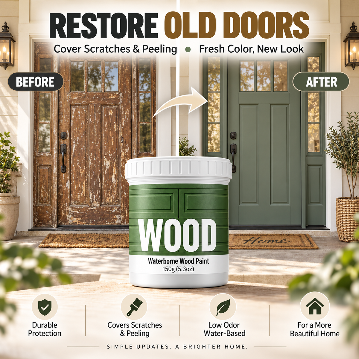 🎨 Water-Based Wood Paint – Furniture Refinishing Paint for DIY Makeovers