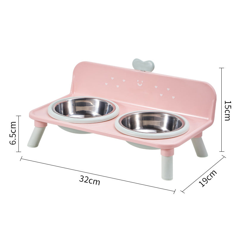 🐾 Elevated Detachable Pet Double Bowls Ergonomic Neck Care Feeder 🥣