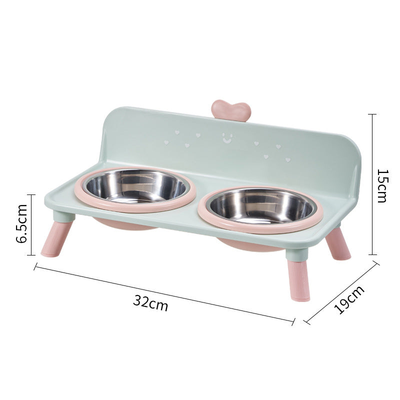 🐾 Elevated Detachable Pet Double Bowls Ergonomic Neck Care Feeder 🥣