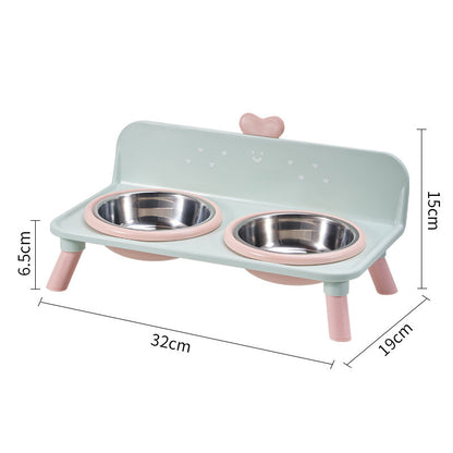 🐾 Elevated Detachable Pet Double Bowls Ergonomic Neck Care Feeder 🥣
