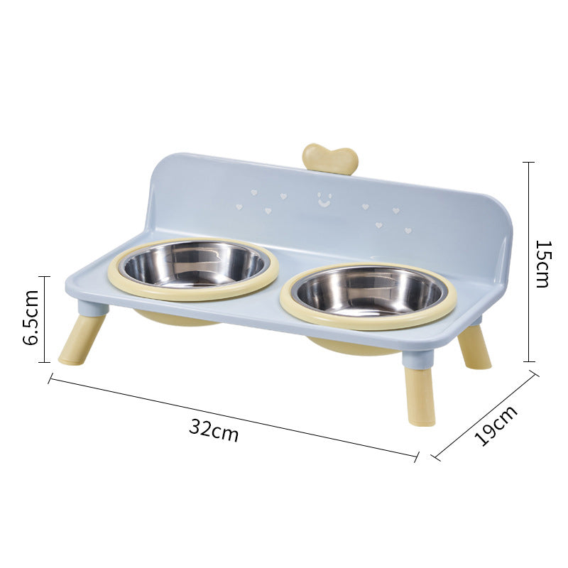 🐾 Elevated Detachable Pet Double Bowls Ergonomic Neck Care Feeder 🥣