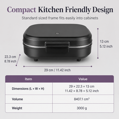 🍳 Smart Dual Breakfast Maker - Double Cooking Non-Stick Burger & Egg Press ⚡
