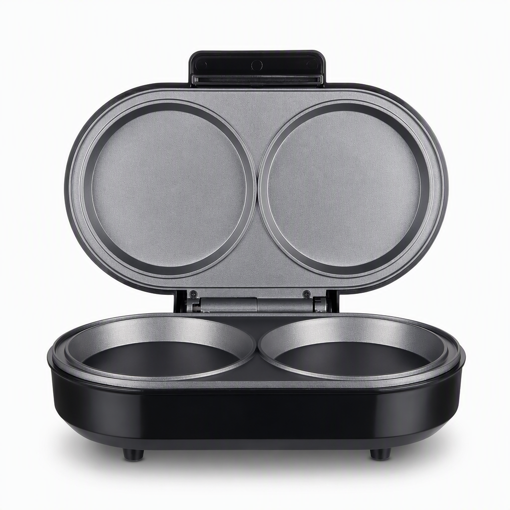 🍳 Smart Dual Breakfast Maker - Double Cooking Non-Stick Burger & Egg Press ⚡