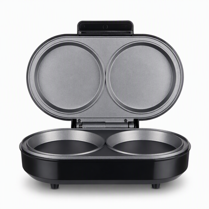 🍳 Smart Dual Breakfast Maker - Double Cooking Non-Stick Burger & Egg Press ⚡