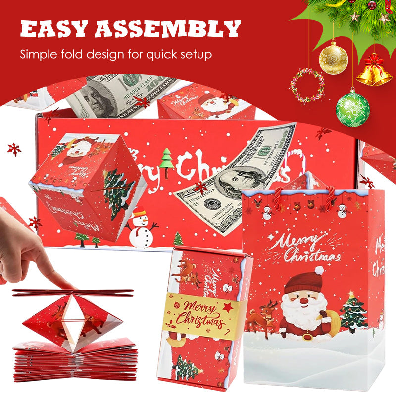 🎁 Christmas Surprise Pop-Up Explosion Gift Box - Holiday Money & Gift Box 🎄