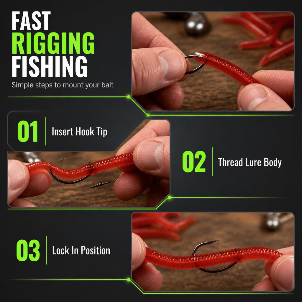 🎣 Scented Soft Worm Fishing Lures – Glow TPR Bait 50/100PCS ✨