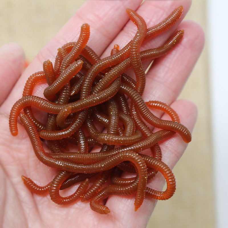 🎣 Scented Soft Worm Fishing Lures – Glow TPR Bait 50/100PCS ✨