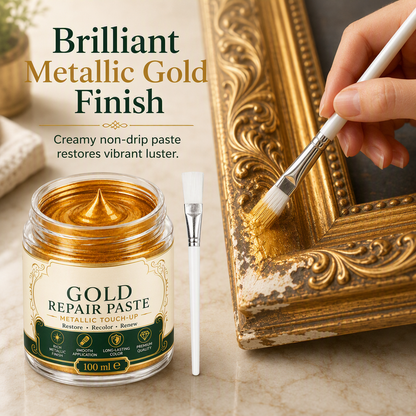 ✨ Gold Metallic Refinishing Repair Paste - Home Decor Restoration Kit 🎨