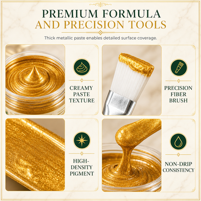 ✨ Gold Metallic Refinishing Repair Paste - Home Decor Restoration Kit 🎨