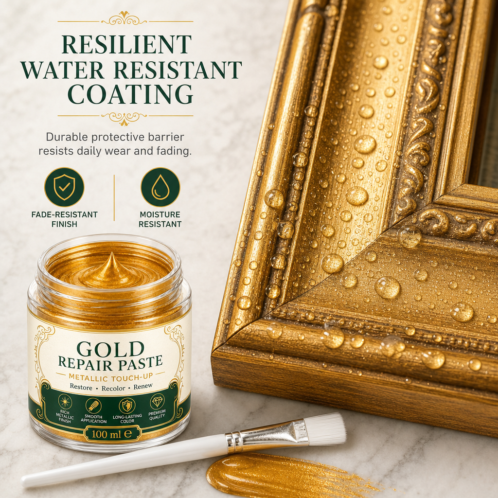 ✨ Gold Metallic Refinishing Repair Paste - Home Decor Restoration Kit 🎨
