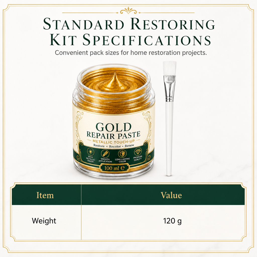 ✨ Gold Metallic Refinishing Repair Paste - Home Decor Restoration Kit 🎨