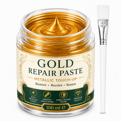 ✨ Gold Metallic Refinishing Repair Paste - Home Decor Restoration Kit 🎨