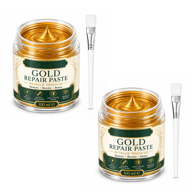 ✨ Gold Metallic Refinishing Repair Paste - Home Decor Restoration Kit 🎨