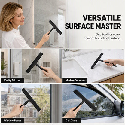 🧼 Silicone Shower Squeegee with Hook – Glass & Bathroom Cleaner ✨