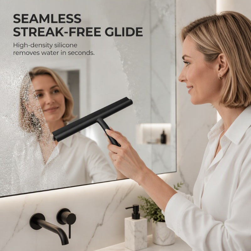 🧼 Silicone Shower Squeegee with Hook – Glass & Bathroom Cleaner ✨