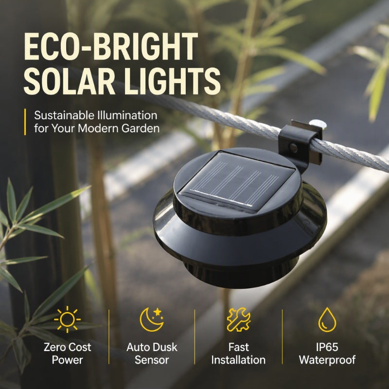 ☀️ Solar LED Gutter Light – Outdoor Fence & Wall Accent Lamp 🌙