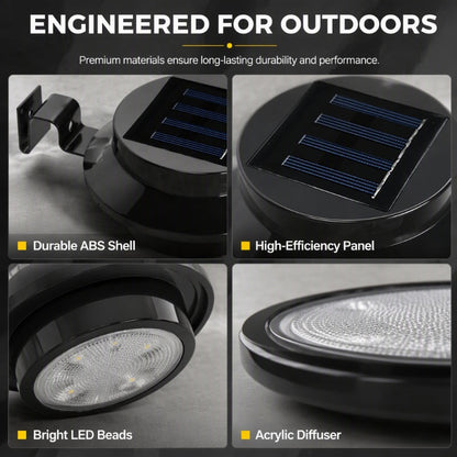 ☀️ Solar LED Gutter Light – Outdoor Fence & Wall Accent Lamp 🌙