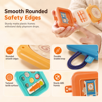🧩 Foldable Sensory Activity Cube – Interactive Travel Toy 🎨