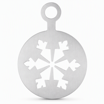 ☕ Stainless Steel Coffee Latte Art Stencil Template - Precision Powder Duster Mold 🍰