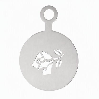 ☕ Stainless Steel Coffee Latte Art Stencil Template - Precision Powder Duster Mold 🍰