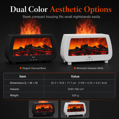 🔥 Simulated Fireplace Flame Essential Oil Diffuser - Ultrasonic Aromatherapy Humidifier 🕯️