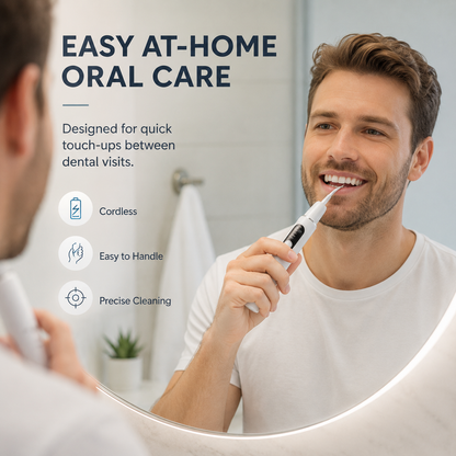 🦷 T6 Ultrasonic Teeth Cleaner – 5-Mode Tartar & Plaque Removal Kit ✨