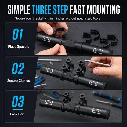 🚴 Bike Handlebar Extension Mount with Power Bank - USB Rechargeable Extension Bar ⚡