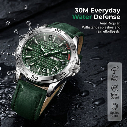 ⌚ Luminous 30M Sports Wristwatch - Geometric Dial Quartz Men's Watch ⚡