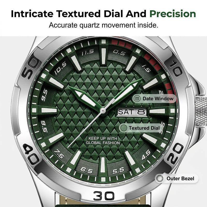 ⌚ Luminous 30M Sports Wristwatch - Geometric Dial Quartz Men's Watch ⚡