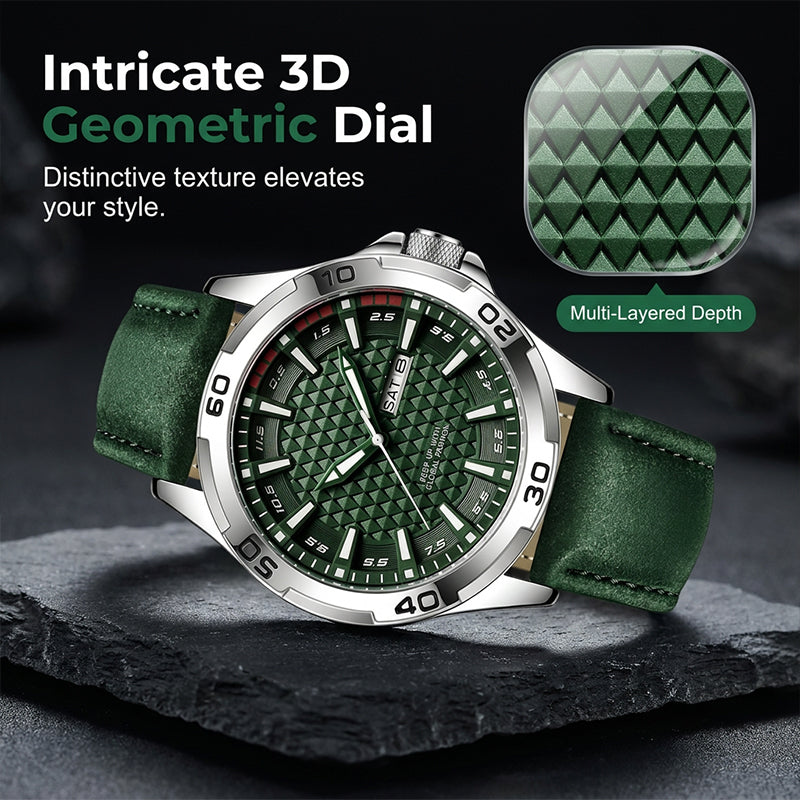 ⌚ Luminous 30M Sports Wristwatch - Geometric Dial Quartz Men's Watch ⚡