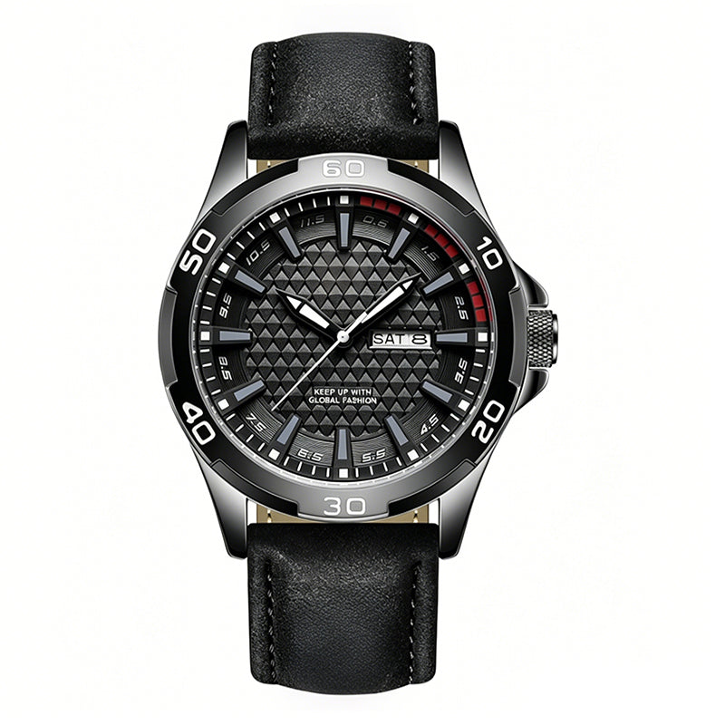 ⌚ Luminous 30M Sports Wristwatch - Geometric Dial Quartz Men's Watch ⚡