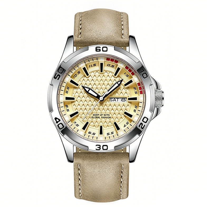 ⌚ Luminous 30M Sports Wristwatch - Geometric Dial Quartz Men's Watch ⚡