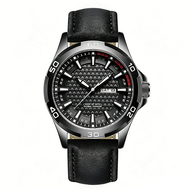 ⌚ Luminous 30M Sports Wristwatch - Geometric Dial Quartz Men's Watch ⚡