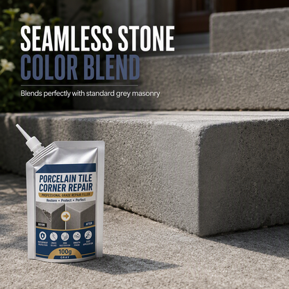 🧱 Waterproof Tile & Stone Corner Repair Filler – Outdoor Step Restoration Kit 🛠️