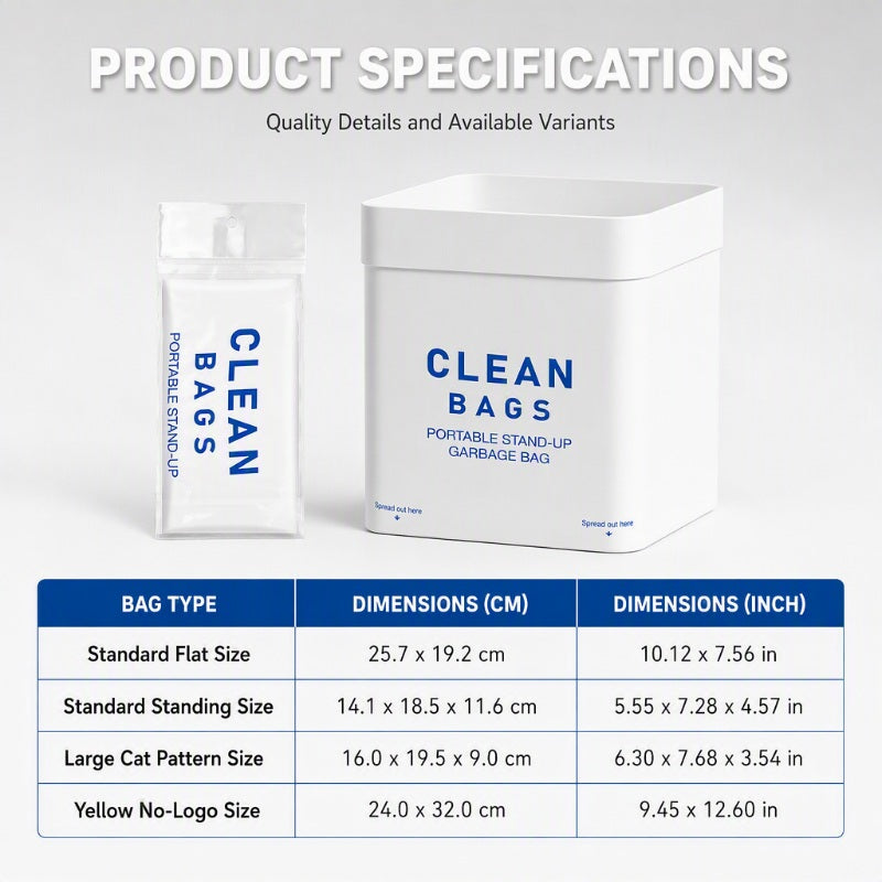 🚗 Self-Standing Car Trash Bags – Adhesive, Leak-Resistant Design ✨