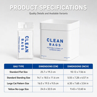 🚗 Self-Standing Car Trash Bags – Adhesive, Leak-Resistant Design ✨