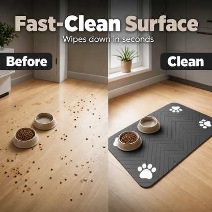 🐾 Splash-Proof Pet Feeding Mat - Fast-Clean Diatom Mud Pet Placemat 💧
