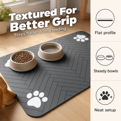 🐾 Splash-Proof Pet Feeding Mat - Fast-Clean Diatom Mud Pet Placemat 💧