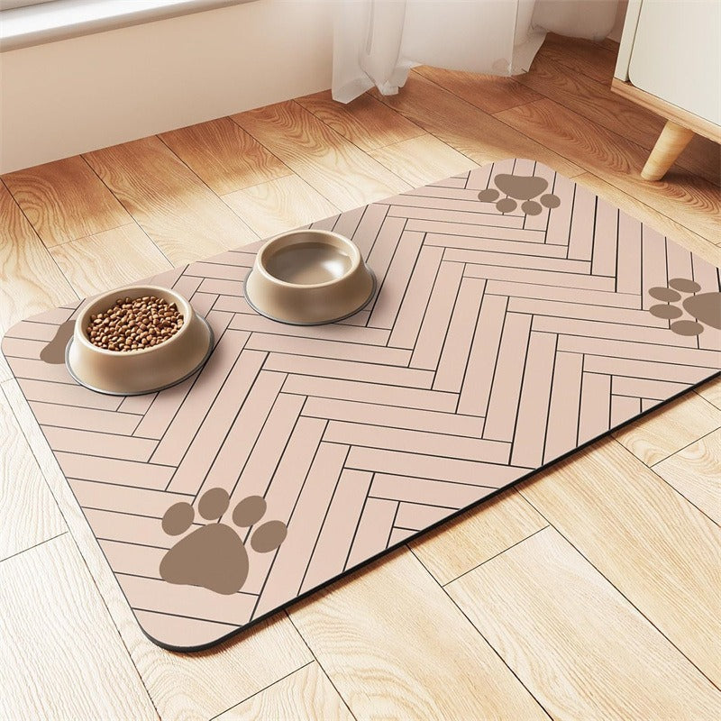 🐾 Splash-Proof Pet Feeding Mat - Fast-Clean Diatom Mud Pet Placemat 💧