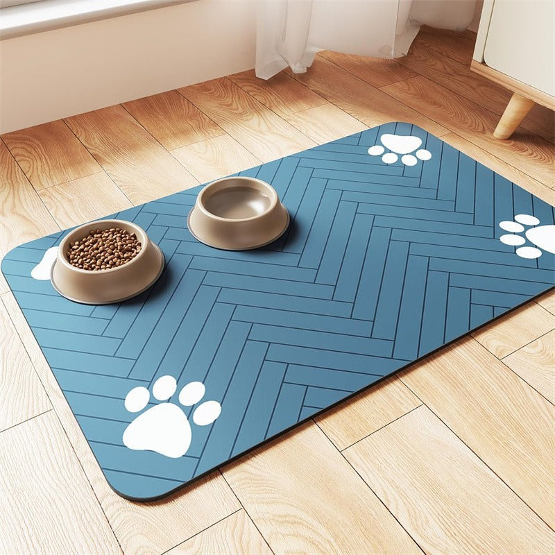 🐾 Splash-Proof Pet Feeding Mat - Fast-Clean Diatom Mud Pet Placemat 💧