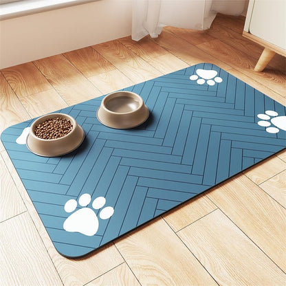 🐾 Splash-Proof Pet Feeding Mat - Fast-Clean Diatom Mud Pet Placemat 💧