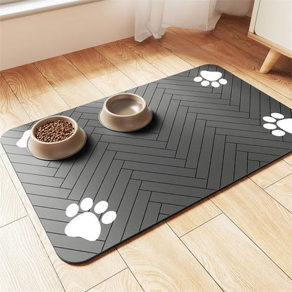 🐾 Splash-Proof Pet Feeding Mat - Fast-Clean Diatom Mud Pet Placemat 💧
